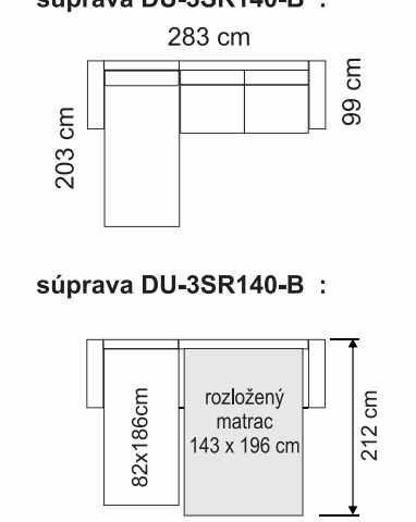 Family 140 rozkládací sedačka