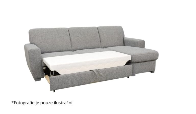 SABRINA LUX rohová rozkládací sedačka s úložným prostorem