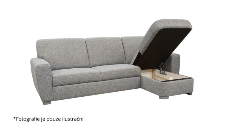 SABRINA LUX rohová rozkládací sedačka s úložným prostorem